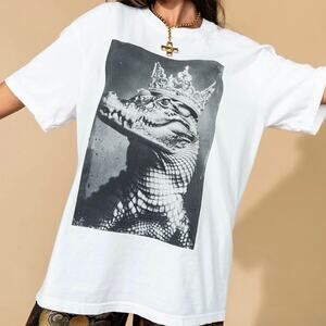 Dressed In LALA Don't Let Your Crown Slip Oversized Crocodile Tee
